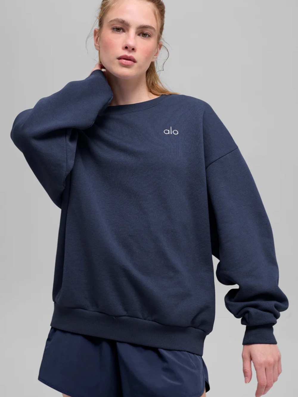 NWT Alo Accolade Crewneck - Navy XXS - Picture 3 of 5